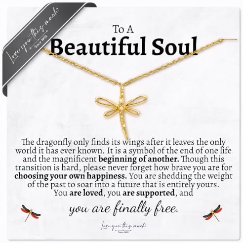 Gift for Divorcee Dragonfly Necklace