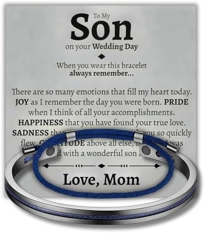 Meaningful Son Wedding Nautical Rope Cuff Bracelet