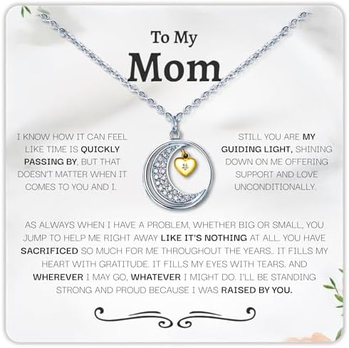 Mom Moon and Star Necklace from Daughter
