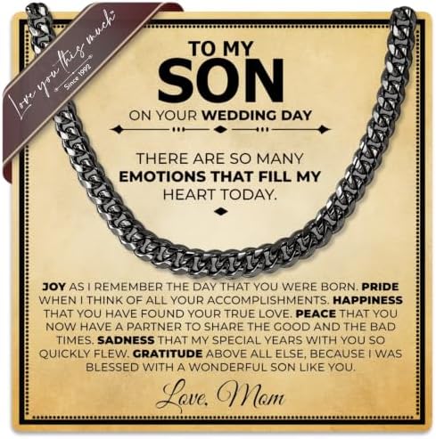 Mother to Son Wedding Gift for Groom