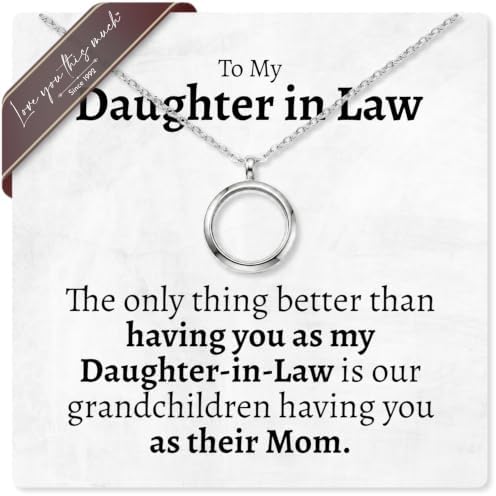 Pregnancy Gift for Daughter in Law Silver Glass Necklace