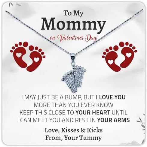 Push Present Valentines .925 Sterling Silver Necklace