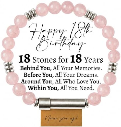 Rose Quartz Birthday Gift for 18th Birthday