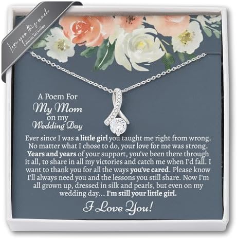 Sentimental Bride to Mom Poem Wedding Gift