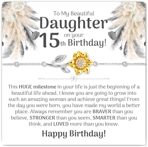 Sentimental Daughter 15th Birthday Gift from Parents