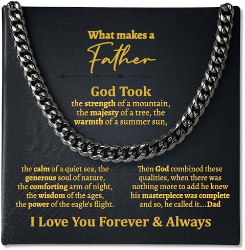 Sentimental Gift for Dad Necklace Gift Set