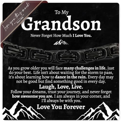 Sentimental Grandson Twist Steel Bracelet
