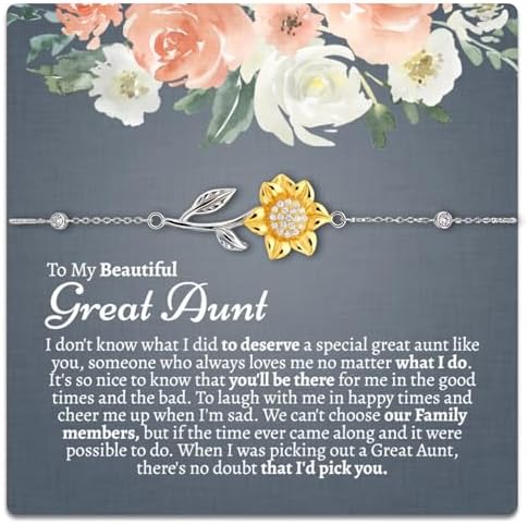 Sentimental Great Aunt 18k Gold Sunflower Bracelet