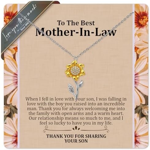 Sentimental Mother In Law 18k Gold Sunflower Bracelet