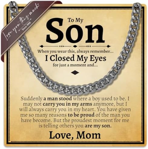 Sentimental Son Gift from Mom (necklace)