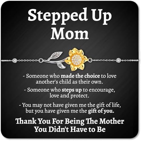 Sentimental Stepped up Mom 18k Gold Sunflower Bracelet