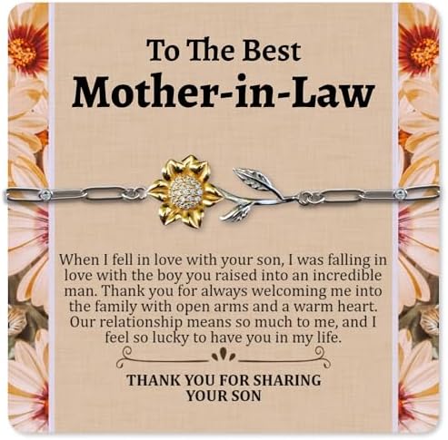 Sentimental To My Mother In Law 18k Gold Enchanted Sunflower