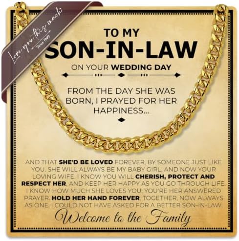 Son In Law Wedding Gift