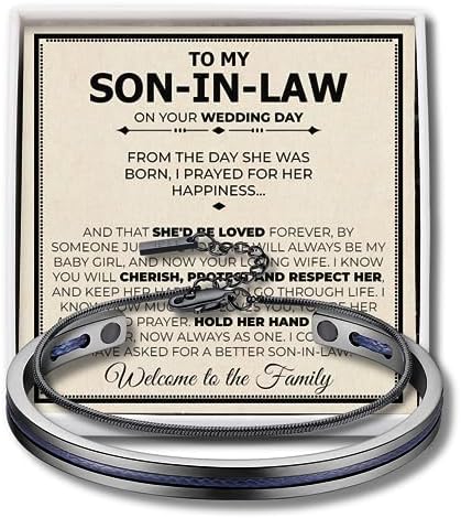 Son In Law Wedding Nautical Rope Cuff Bracelet from Mother In