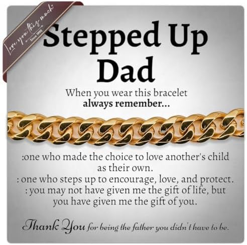 Stepped Up Dad Cuban Link Bracelet