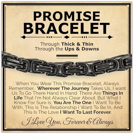 Through Thick and Thin Promise Bracelet for Him