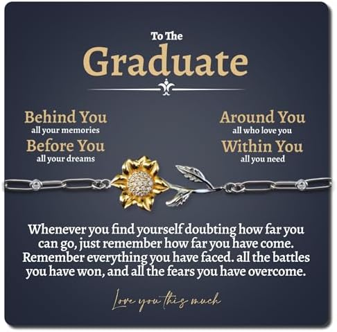To The Graduate 18k Gold Sunflower Bracelet
