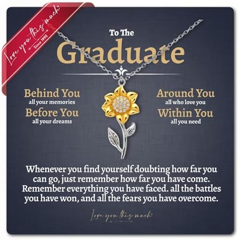 To The Graduate Enchanted 18k Gold Sunflower Necklace