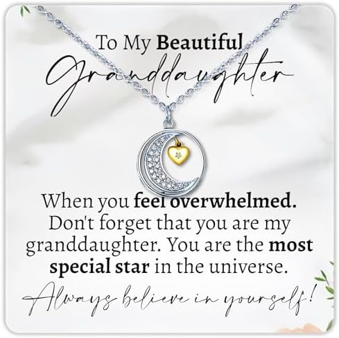To the Moon and Back Granddaughter .925 Sterling Silver